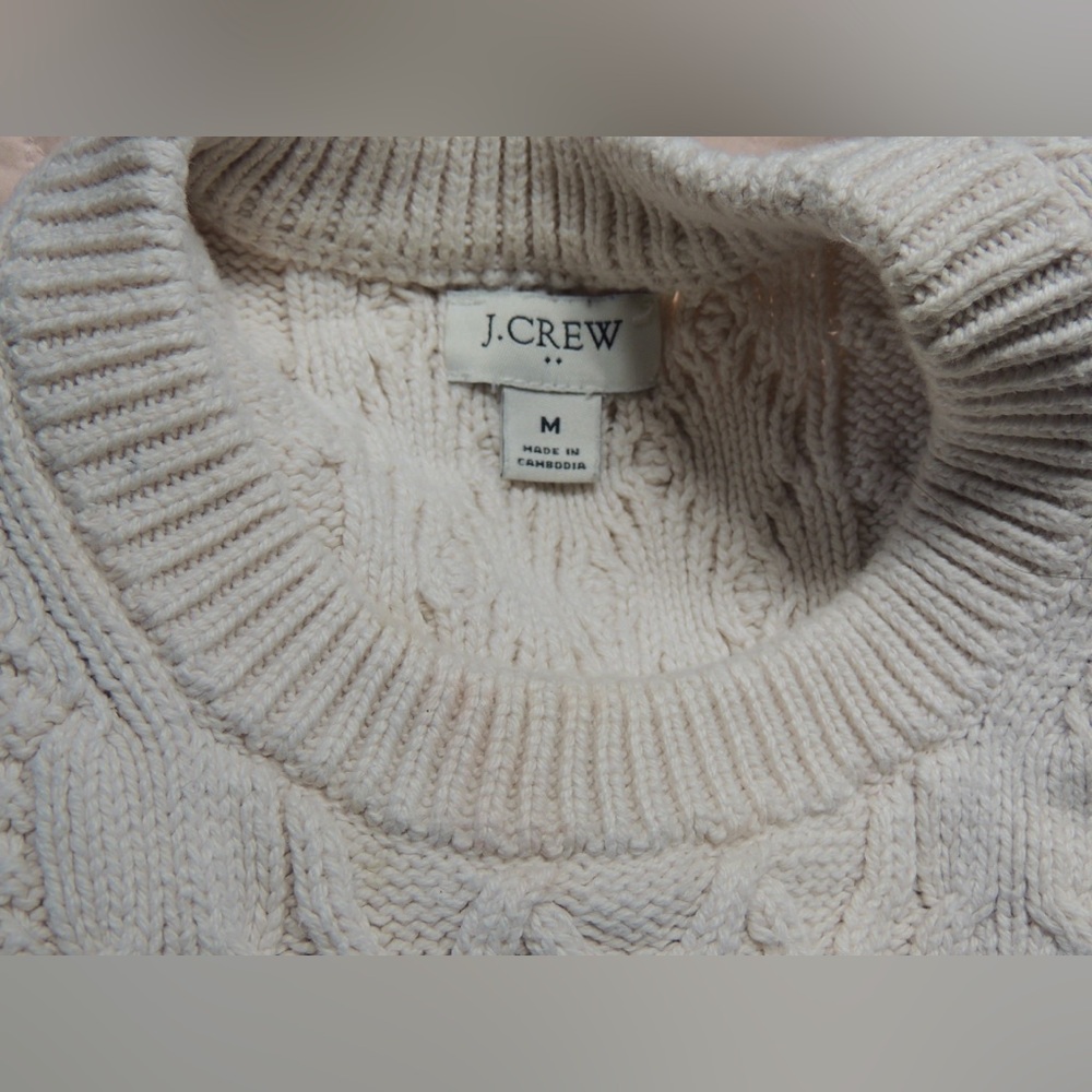 J.Crew Off-White Cotton Sweater